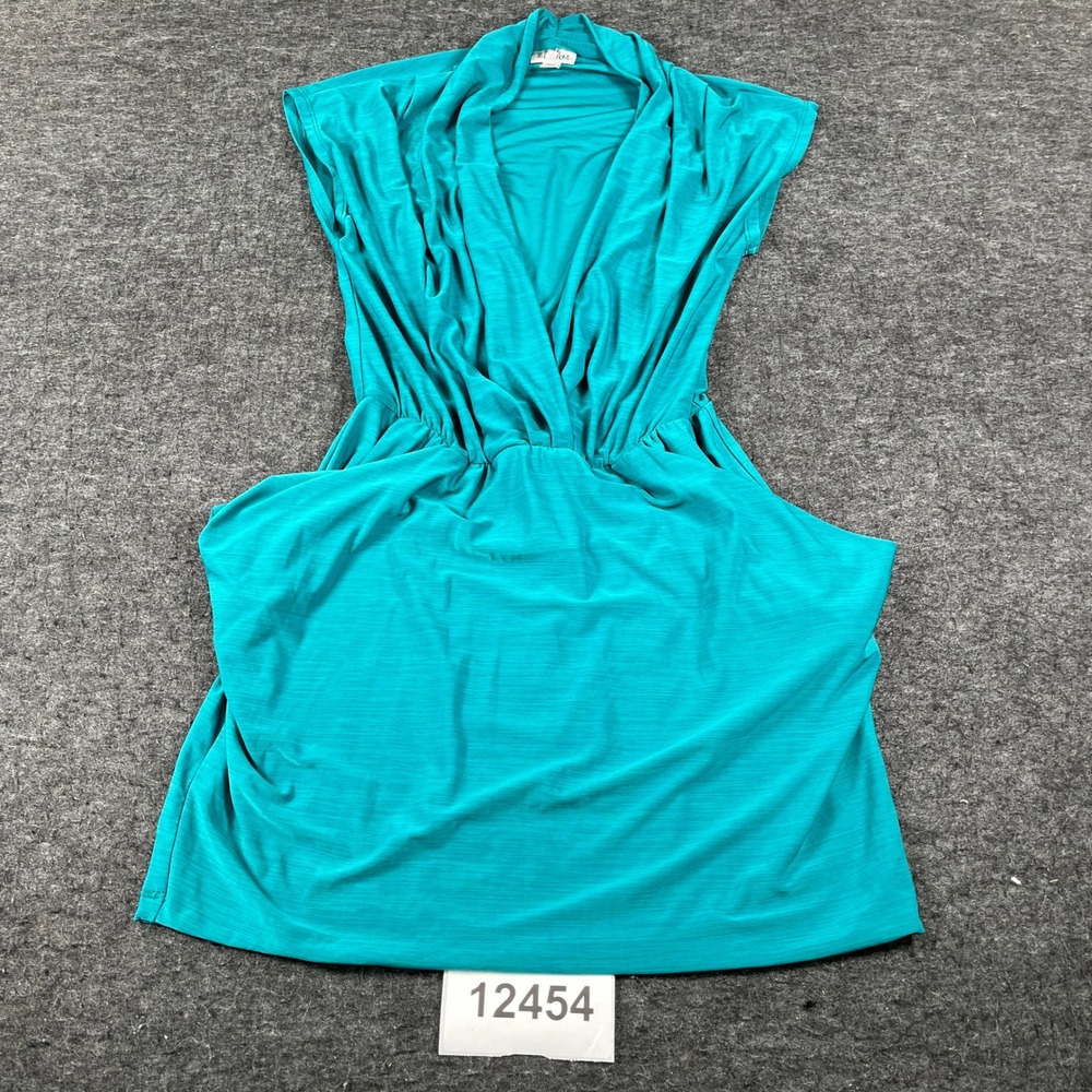 Sweet Storm Shift Dress Womens Medium Teal Stretch Plunge V Neck Streetwear